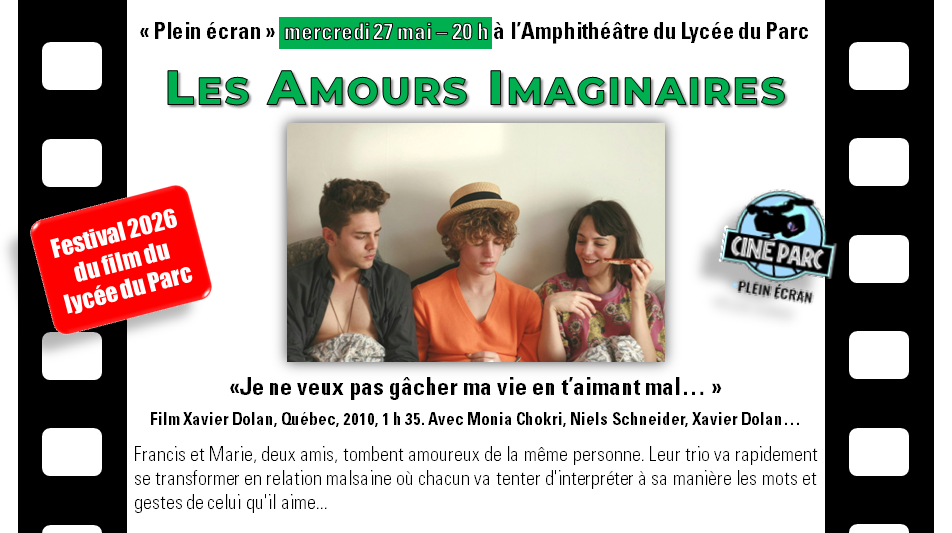 Les Amours Imaginaires : mercredi 27 mai